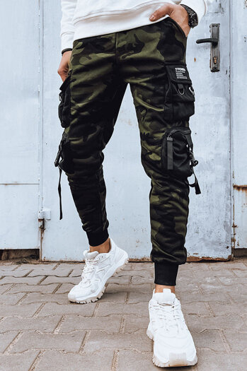 Moške hlače s stranskimi žepi Barva Zelena DSTREET UX4207