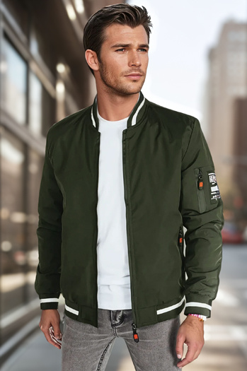 Moška prehodna jakna bomber zelena Dstreet TX5024