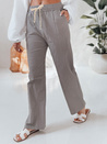 Ženske priložnostne hlače s širokimi hlačami BOHO DAY sive barve Dstreet UY2650