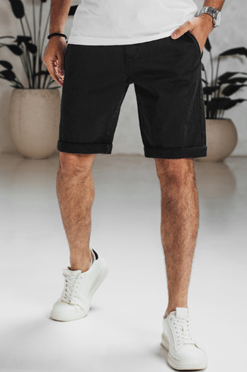 Moške kratke hlače iz džinsa črne Dstreet SX2547
