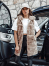 Ženski krznen jopič ASHTON camel Dstreet TY4544