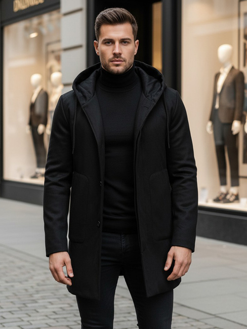 Moški zimski plašč Barva Črna DSTREET CX0444