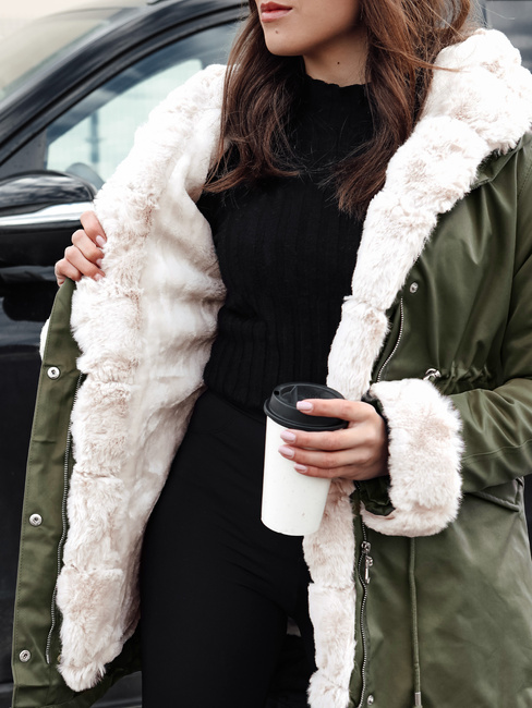 Ženska zimska jakna parka ARCTIC green Dstreet TY4782