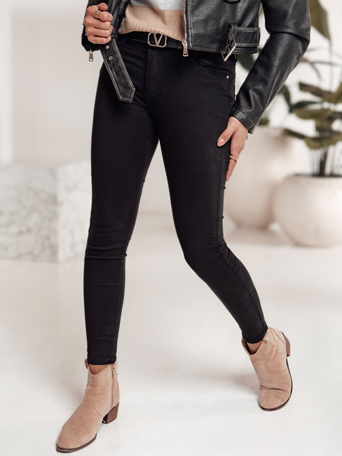 Ženske jeans hlače CLARET black Dstreet UY2249