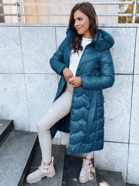 Ženski zimski plašč SCARLET mornarsko modra Dstreet TY5518