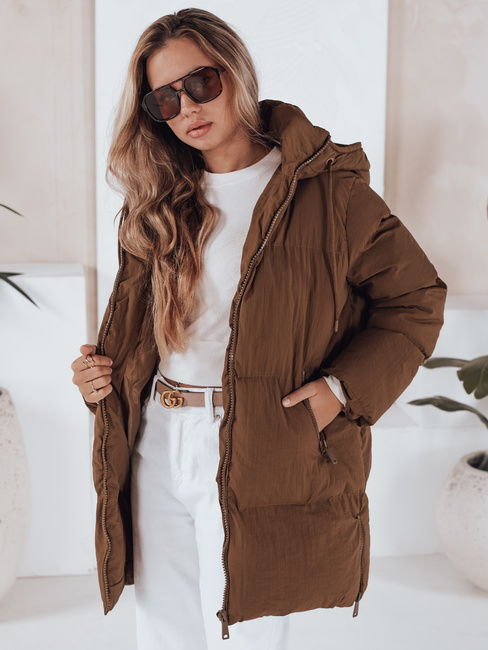 Ženska prešita jakna LETLIS camel Dstreet TY3245