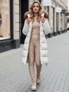 Ženska prešita zimska jakna s krznom STYLEBELLA white Dstreet TY4610z