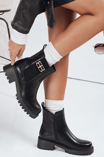 Ženski črni škornji Dstreet ZY1104