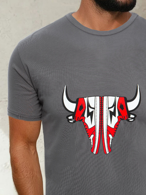 Moška majica s potiskom Barva Grafit DSTREET RX4931