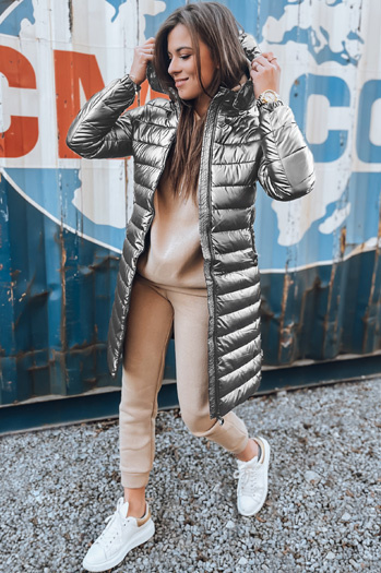 Ženska prešita zimska jakna LESSI silver Dstreet TY5519