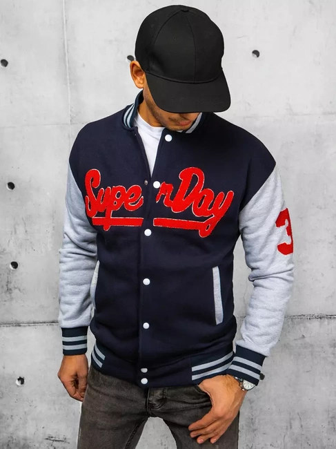 Moška jopa z zadrgo Barva Mornarica DSTREET BX5443