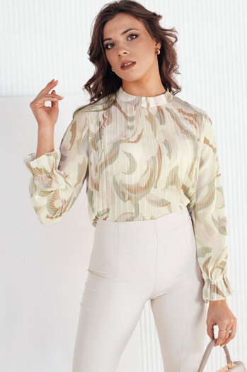 Ženska elegantna bluza PALENO  Barva Bež DSTREET RY2381