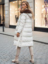Ženska prešita zimska jakna s krznom STYLEBELLA white Dstreet TY4610z