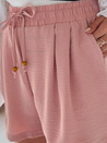 Ženske kratke hlače iz blaga SUMMER TRIP roza Dstreet SY0437