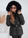 Ženska zimska prešita jakna s kapuco LOVELINA black Dstreet TY4981