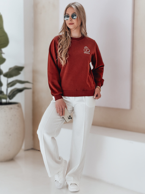 Ženska bluza z vezenino CHERSOFT brick Dstreet BY1398