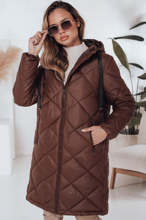 Ženska zimska bunda SNOWVIBE brown quilted Dstreet TY4989