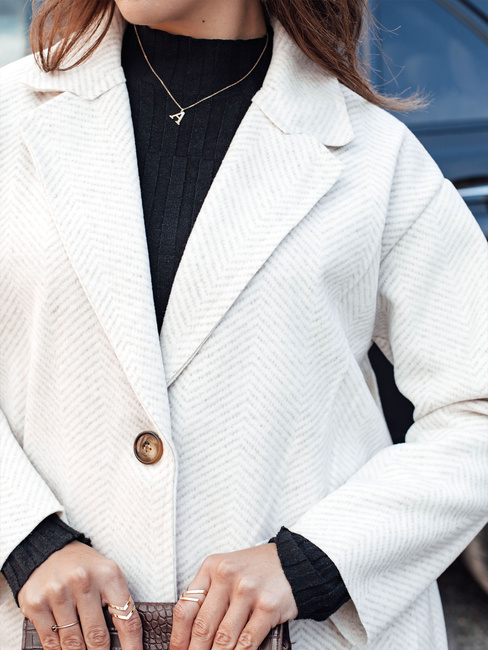 Ženski prevelik plašč ELEGANTWAY v sledeh bež barve Dstreet NY0698