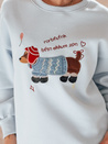 Ženska bluza z vezenino DOGSWEETY modra Dstreet BY1479