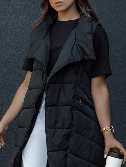 Kamizelka damska pikowana SERKIS czarna Dstreet TY4524