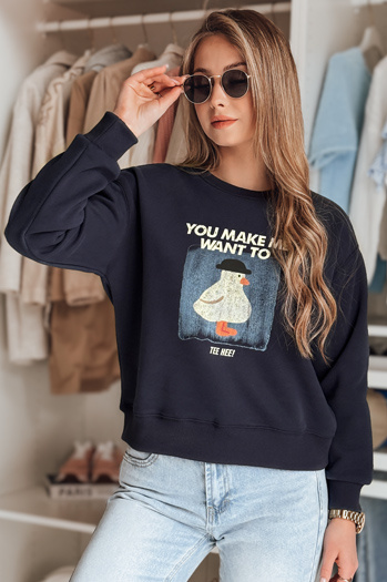 Ženska bluza GOOSHY mornarsko modra Dstreet BY1428