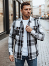 Moška črno-bela karirasta flanelasta srajca Dstreet DX2673