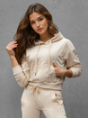 Ženska krem jopa s kapuco Dstreet BY1536