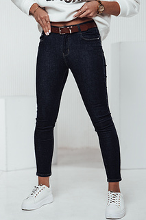 Ženske jeans hlače JEANLINE skinny s pasom Dstreet UY2323