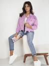 Ženska prevelika jeans jakna MOLI vijolična Dstreet TY4129