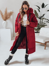 Ženska zimska dolga prešita jakna COZYSEASON maroon Dstreet TY4955