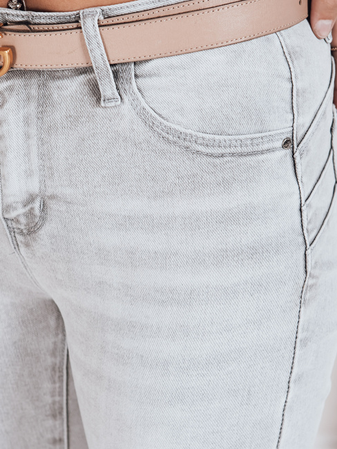 Ženske hlače iz džinsa sive barve Dstreet UY2811