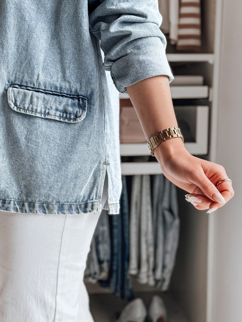 Ženska prevelika jeans jakna RUNAWAY blue Dstreet TY4906