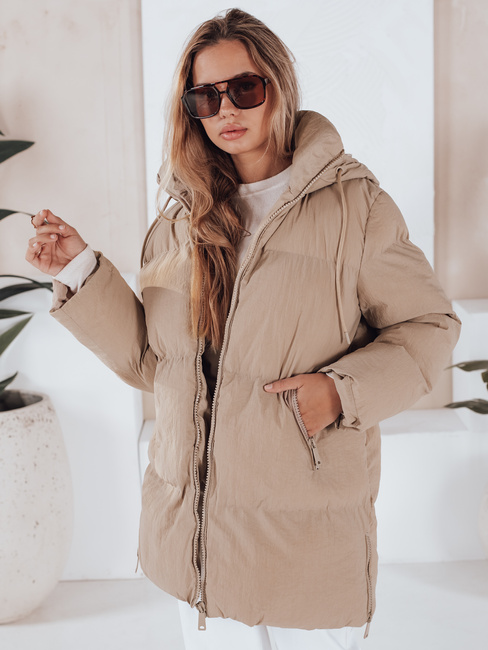 Ženska prešita jakna LETLIS beige Dstreet TY3247