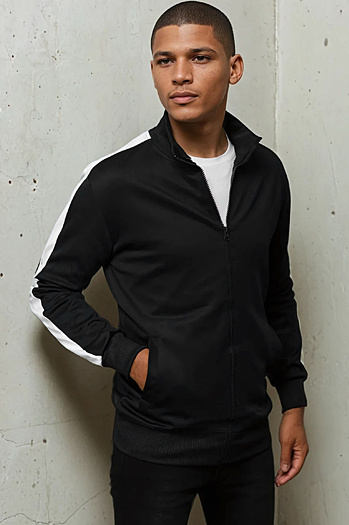 Moška jopa z zadrgo Barva Črna DSTREET BX5562