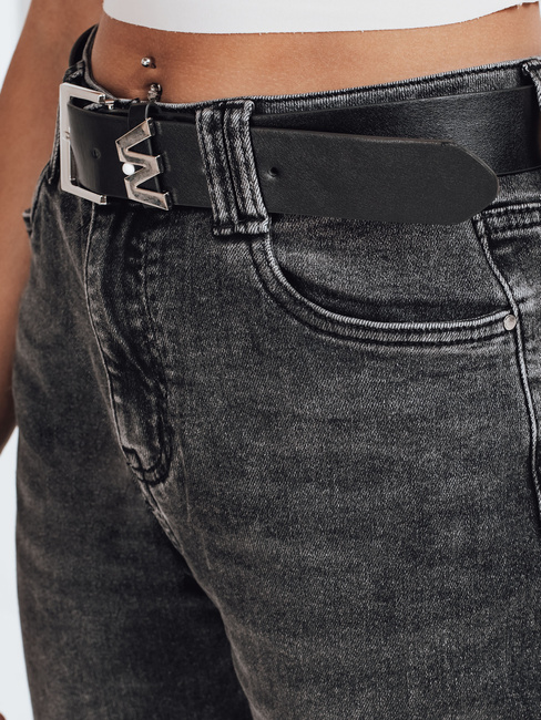 Ženske kavbojke mom fit black Dstreet UY2740
