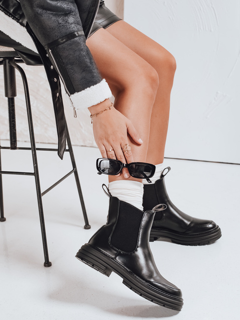 LUXIBOOTS ženski škornji s platformo črni Dstreet ZY1020