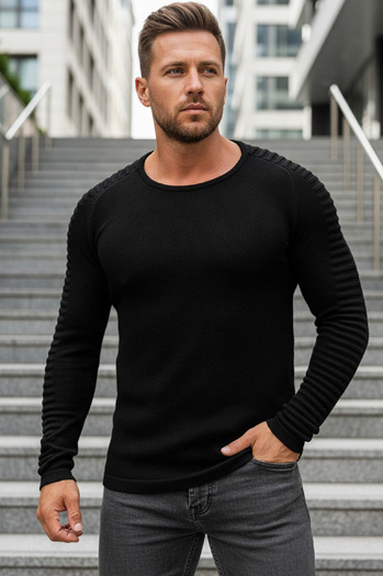 Moški klasičen pulover Barva Črna DSTREET WX1605