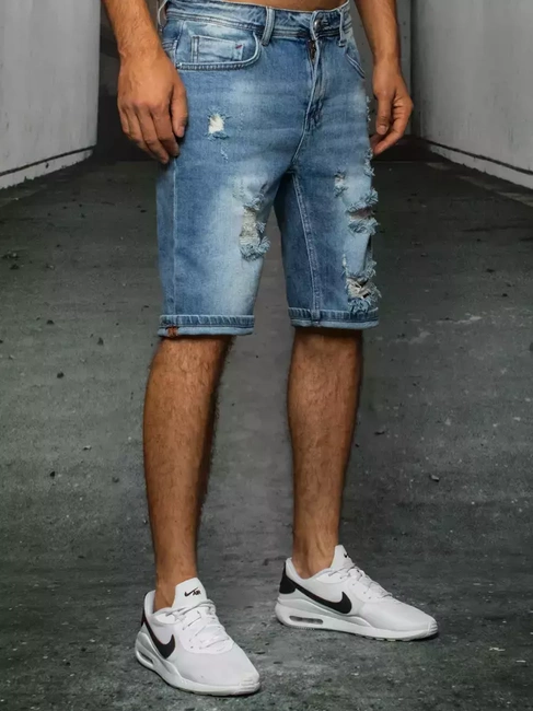 Moške jeans kratke hlače Barva Modra DSTREET SX1516