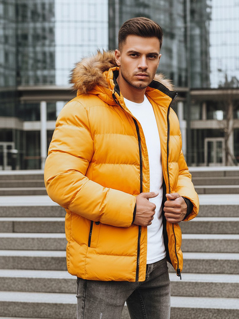 Moška zimska jakna rumena Dstreet TX4162