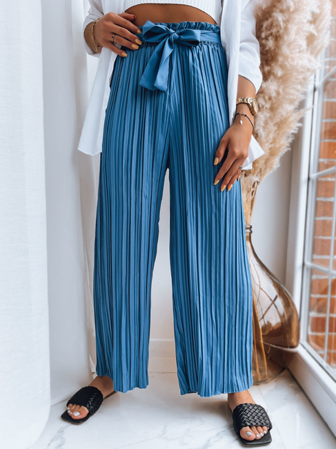 Ženske hlače casual RUFFLES Barva Modra DSTREET UY1541