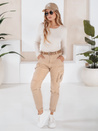Ženske tovorne hlače CARGOIF light beige Dstreet UY2712