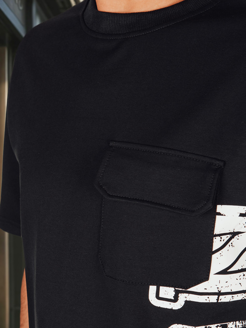 Moški potiskani komplet črne barve Dstreet AX0802