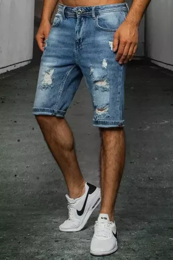 Moške jeans kratke hlače Barva Modra DSTREET SX1516