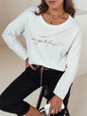 Ženska bluza VIVILINES oversize s potiskom bela Dstreet RY2691_1