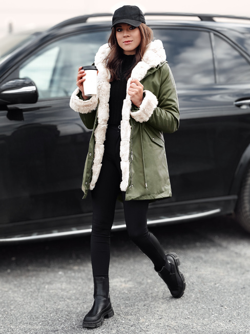 Ženska zimska jakna parka ARCTIC green Dstreet TY4782