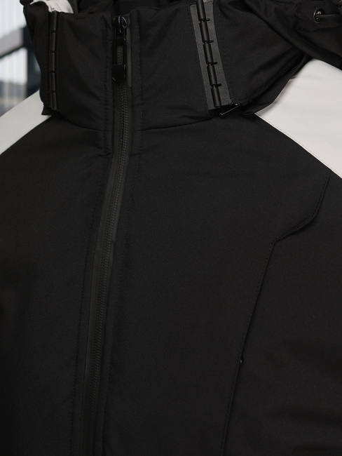 Moška zimska jakna s kapuco črna Dstreet TX5123