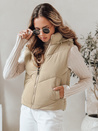 Ženski prešiti telovnik LIKEHUGS beige Dstreet TY4979