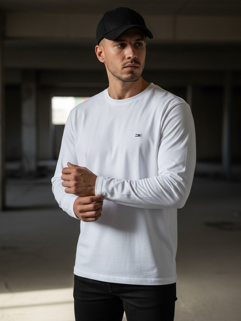 Moška majica z dolgimi rokavi Barva Bela DSTREET LX0537