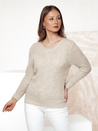 Ženski pulover LAVIRTA beige Dstreet MY2381