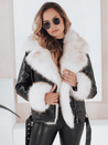 Ženska jakna ramones s krznom črna Dstreet TY5122